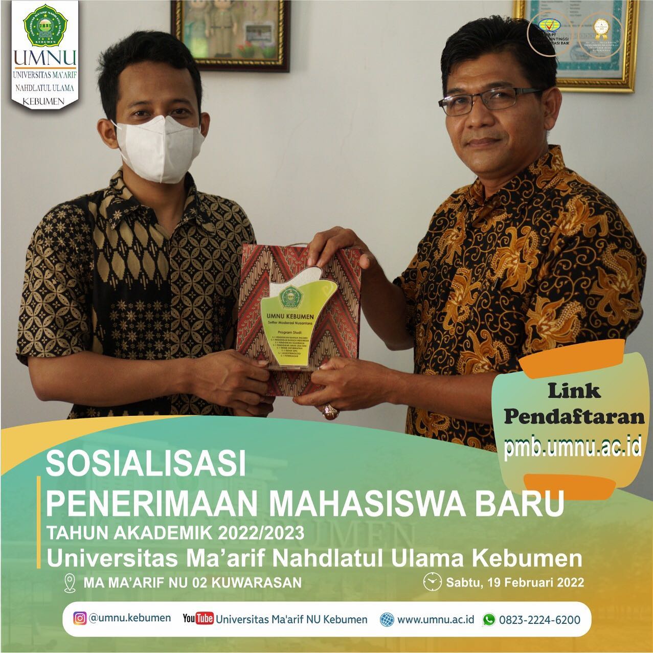 Perluas Jangkauan Pendidikan, UMNU Kebumen Gelar Sosialisasi PMB di MA MA'ARIF NU 02 KUWARASAN